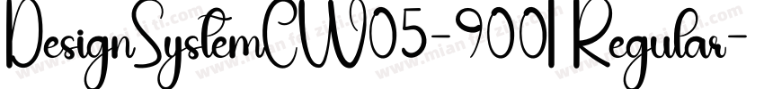 DesignSystemCW05-900I Regular字体转换